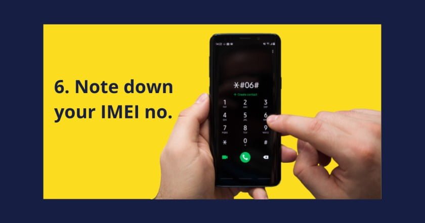 Note down your IMEI Number